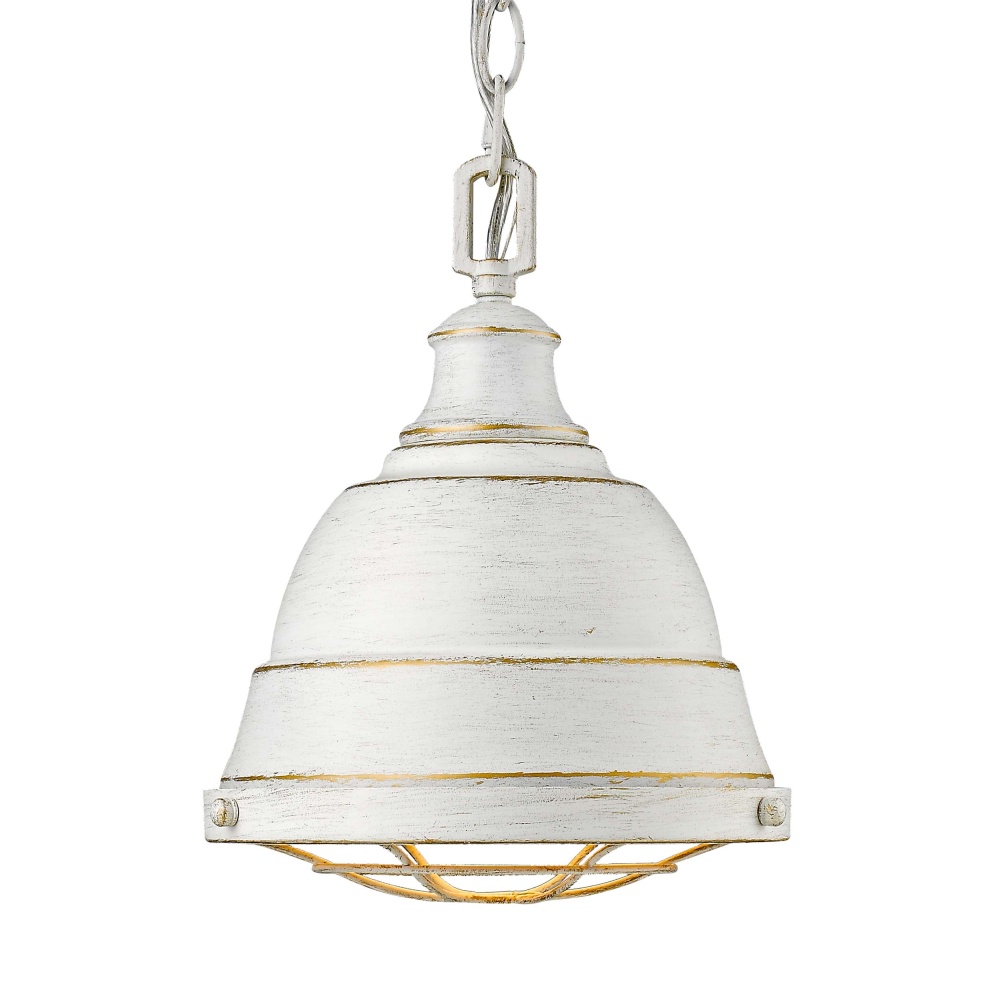 Golden Lighting Bartlett 1-light Pendant in French White